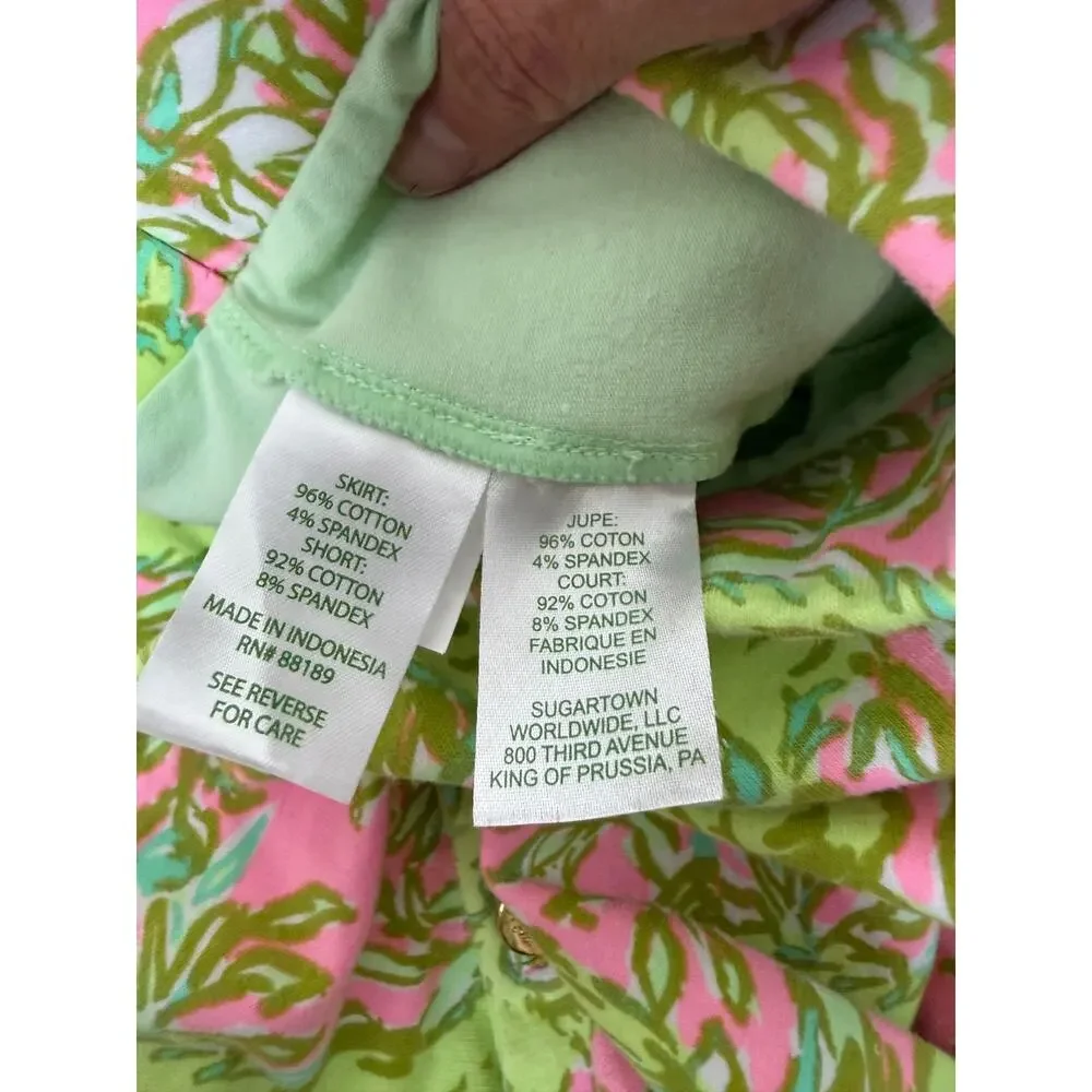 Lilly Pulitzer Madison Skort Chimply Chic Monkey Print Size M